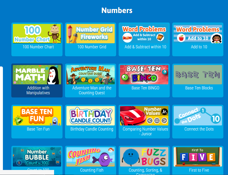 top math websites for elementary students